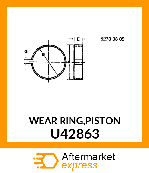 WEAR RING,PISTON U42863