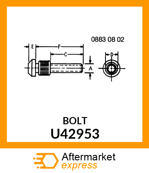 BOLT ,SERRATED WHEEL U42953