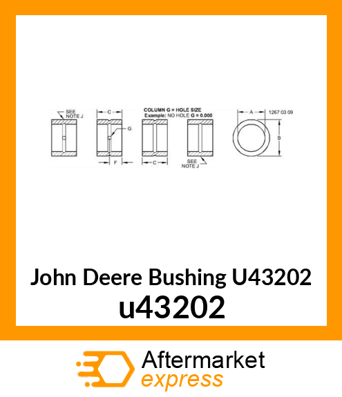 BUSHING BUSHING gt;9.53 u43202