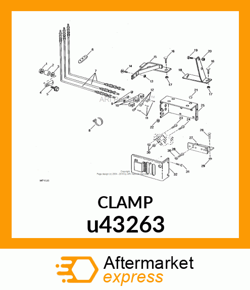 CLAMP, INSULATED DOUBLE TUBE u43263