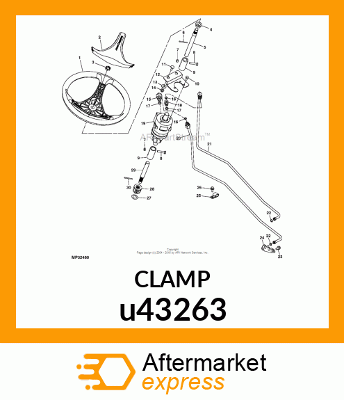 CLAMP, INSULATED DOUBLE TUBE u43263