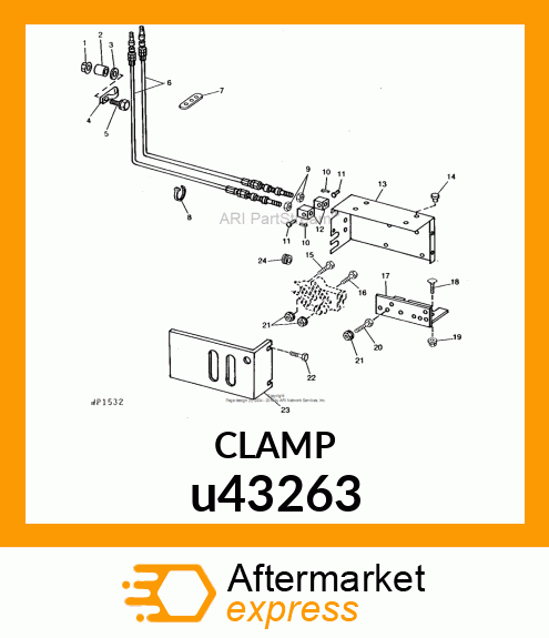 CLAMP, INSULATED DOUBLE TUBE u43263