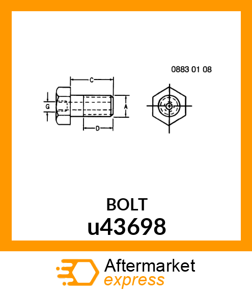 BOLT ,WEDGE PIN u43698