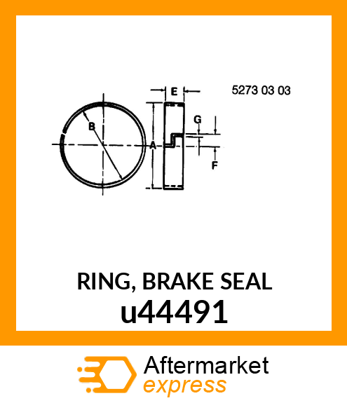 RING, BRAKE SEAL u44491