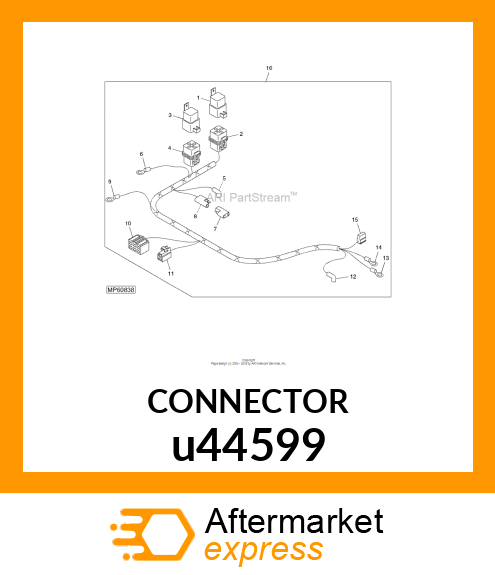 ELECTRICAL CONNECTOR ASSY, CONNECTO u44599