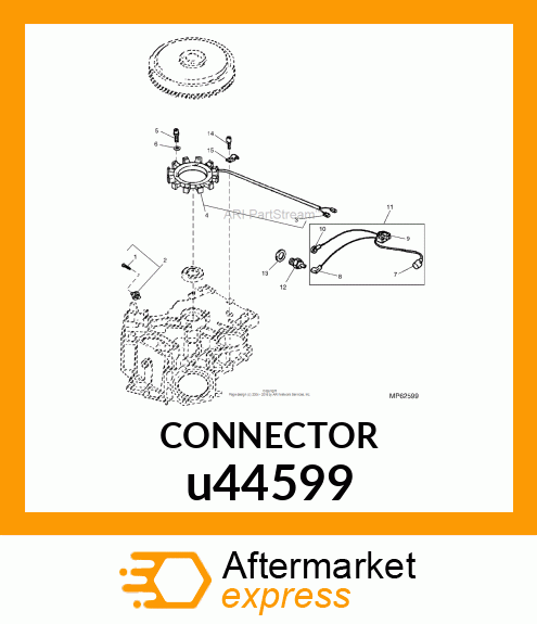 ELECTRICAL CONNECTOR ASSY, CONNECTO u44599