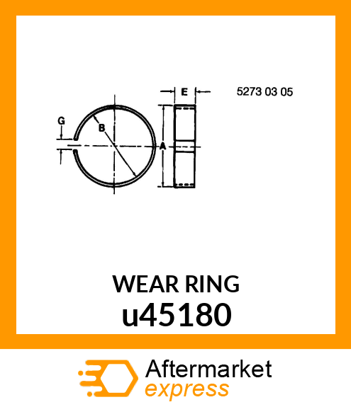 WEAR RING,PISTON u45180