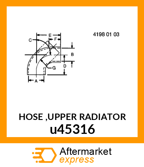 HOSE ,UPPER RADIATOR u45316