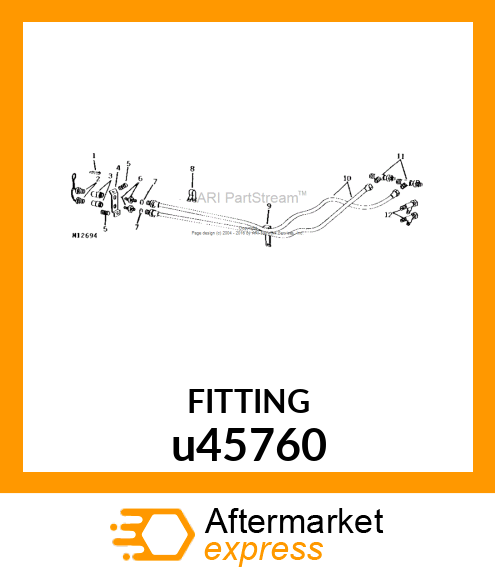 FITTING, 37 DEGREE FLARE SWIVEL RUN u45760