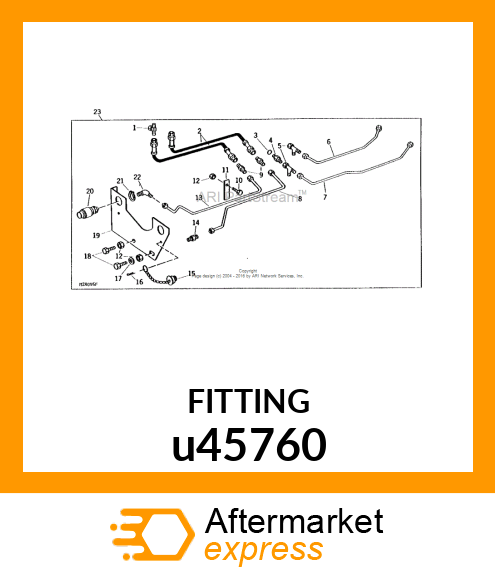 FITTING, 37 DEGREE FLARE SWIVEL RUN u45760