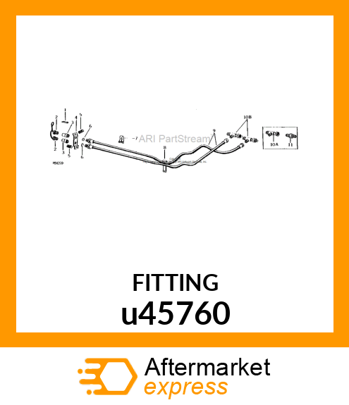 FITTING, 37 DEGREE FLARE SWIVEL RUN u45760