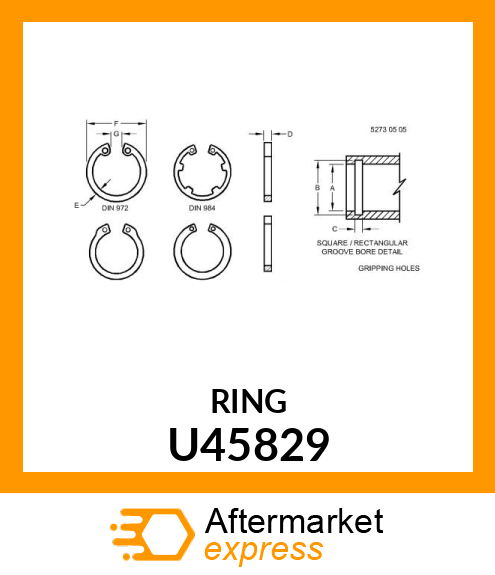 RING, RETAINING U45829