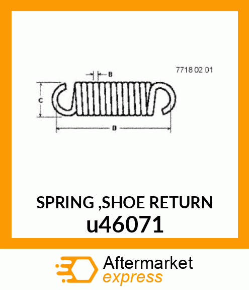 SPRING ,SHOE RETURN u46071