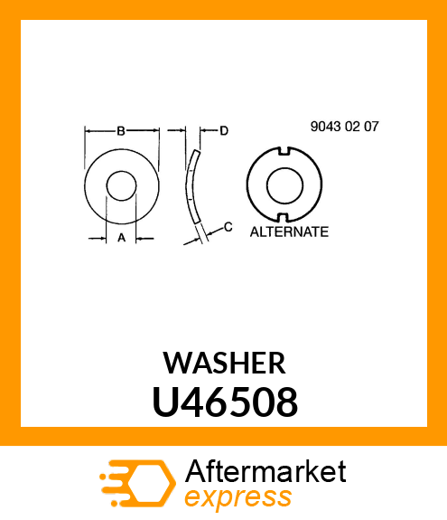 WASHER, BOWED BOWED U46508