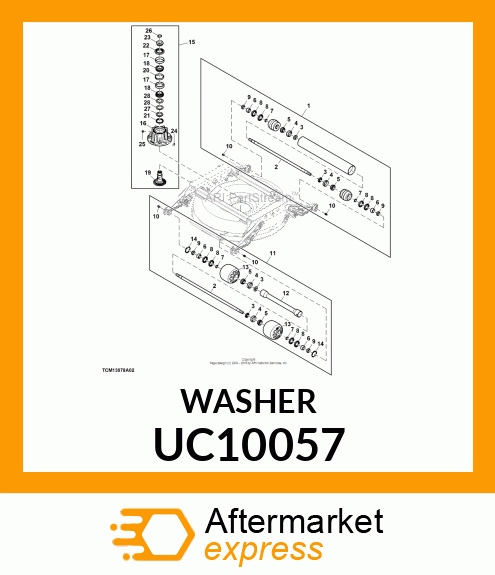 THRUST WASHER, THRUST WASHER UC10057