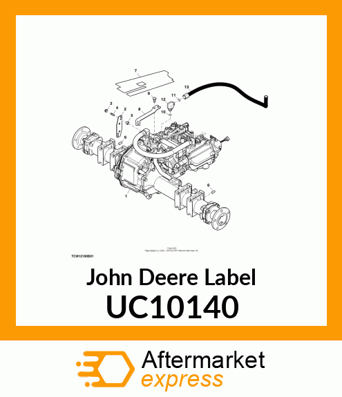 LABEL, RH CONSOLE 2WD (1550/70) UC10140