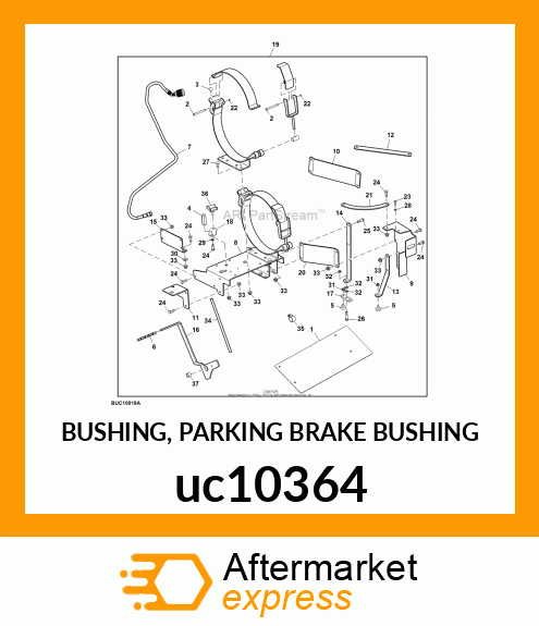 BUSHING, PARKING BRAKE BUSHING uc10364