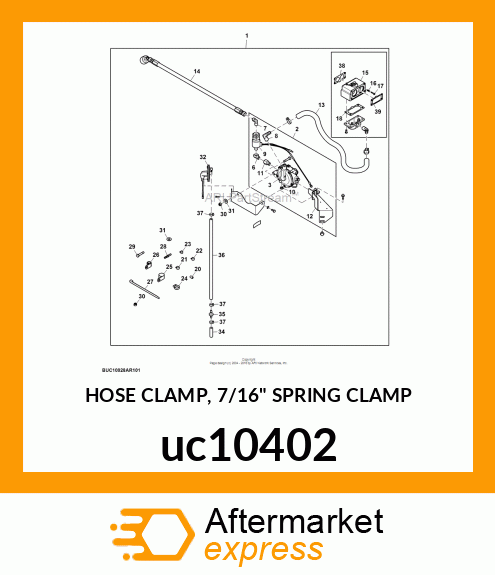 HOSE CLAMP, 7/16" SPRING CLAMP uc10402