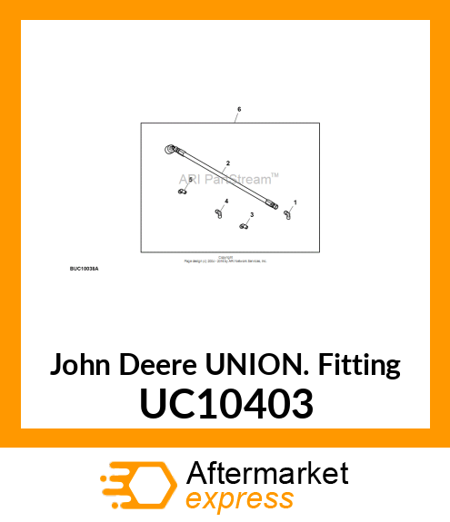 UNION FITTING, 3/8" MALE FLARE X 1/ UC10403