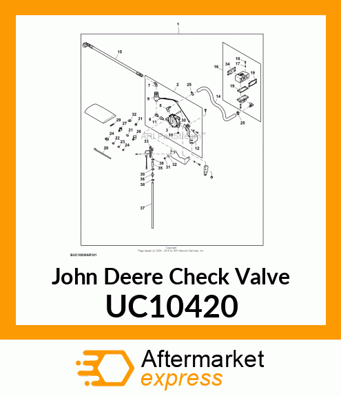 CHECK VALVE, 1/4" PP CHECK VALVE UC10420