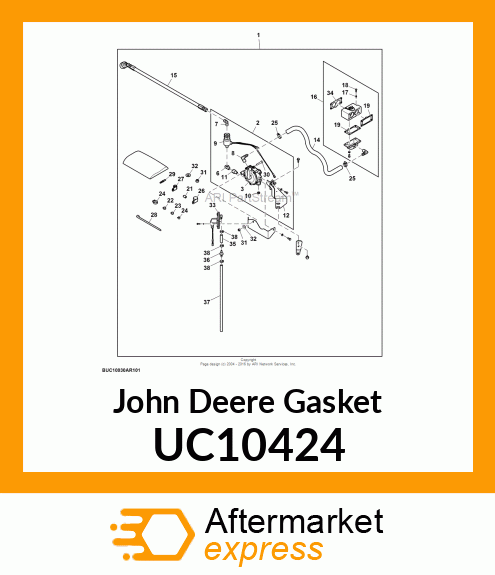 GASKET, AIRHORN TO CARB / FUEL BOWL UC10424