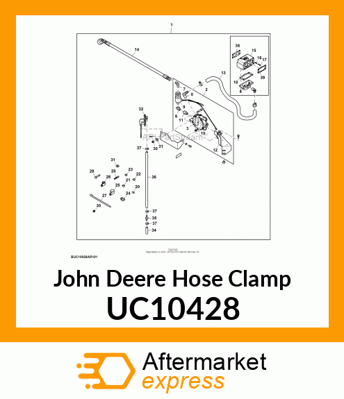 HOSE CLAMP, 1/2" HOSE SPRING CLAMP UC10428