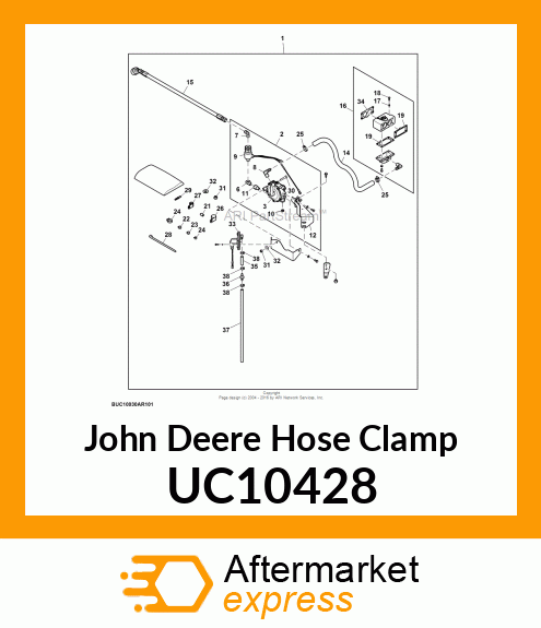 HOSE CLAMP, 1/2" HOSE SPRING CLAMP UC10428