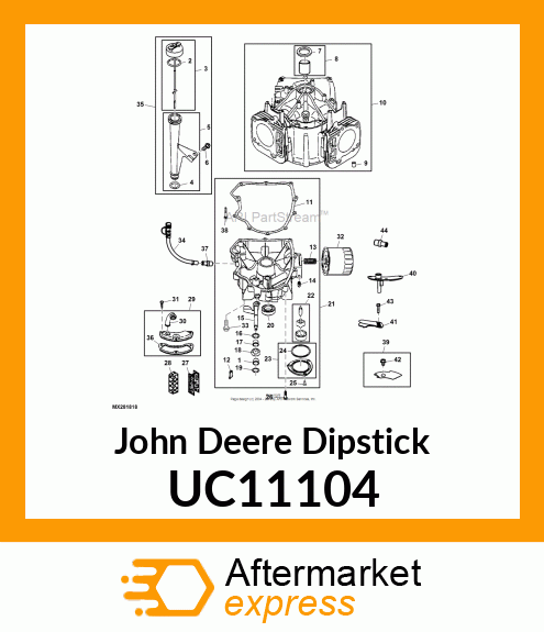 DIPSTICK, AND TUBE ASSEMBLY UC11104