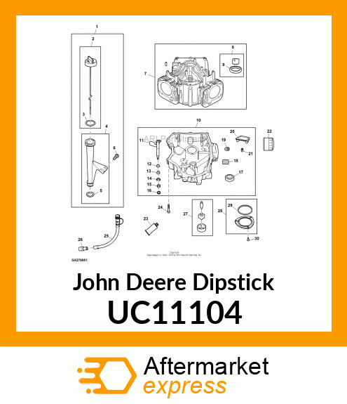 DIPSTICK, AND TUBE ASSEMBLY UC11104