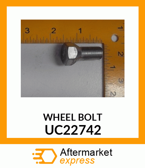 Wheel Bolt - WHEEL BOLT, 1/2" WHEEL BOLT 60 DEGR UC22742