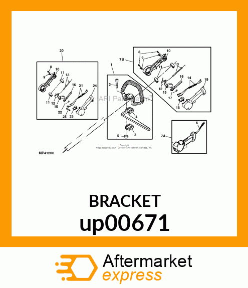 HANDLE, FRONT, 1"/26MM OVERMOLDED, up00671