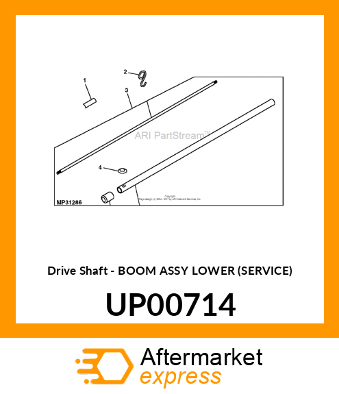 Drive Shaft - BOOM ASSY LOWER (SERVICE) UP00714