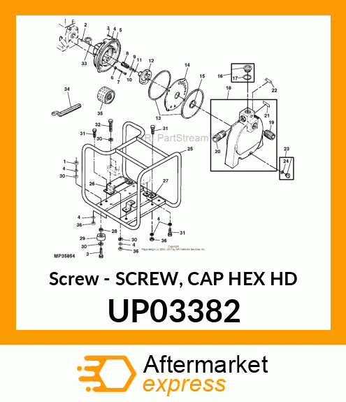 Screw - SCREW, CAP HEX HD UP03382