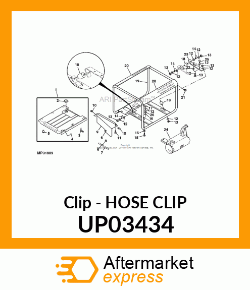 Clip - HOSE CLIP UP03434