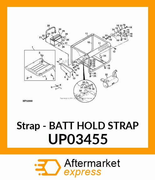 Strap - BATT HOLD STRAP UP03455