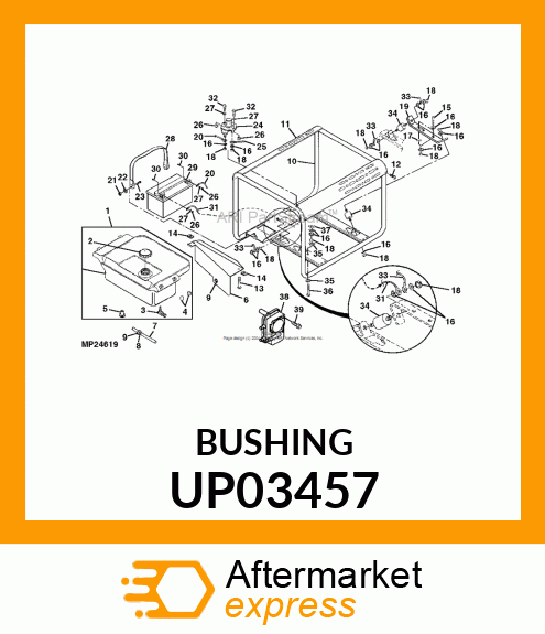 Bushing - SNAP-IN BUSHING UP03457