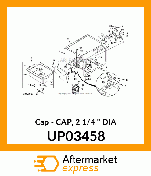 Cap - CAP, 2 1/4 " DIA UP03458