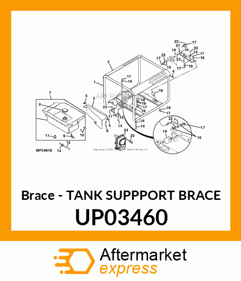 Brace - TANK SUPPPORT BRACE UP03460