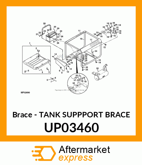 Brace - TANK SUPPPORT BRACE UP03460