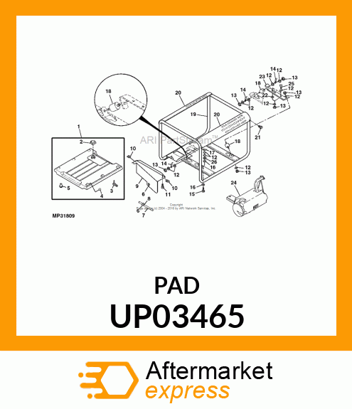 Pad - FUEL TANK PAD UP03465