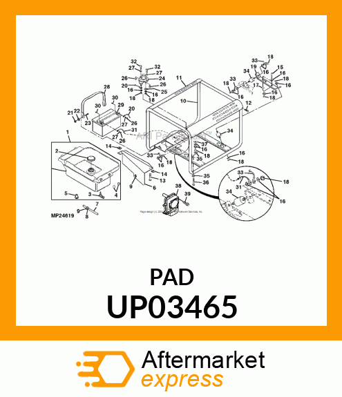 Pad - FUEL TANK PAD UP03465