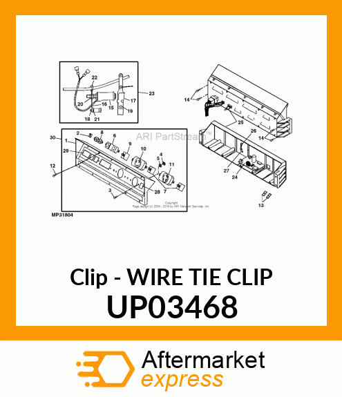 Clip - WIRE TIE CLIP UP03468