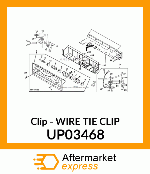 Clip - WIRE TIE CLIP UP03468