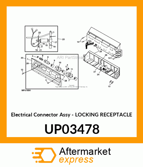 Electrical Connector Assy - LOCKING RECEPTACLE UP03478