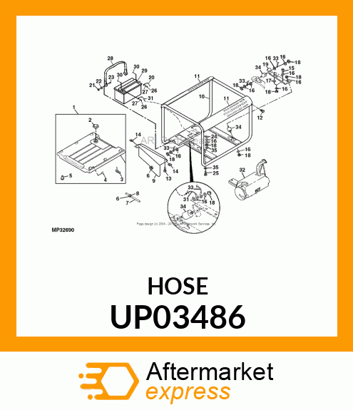 Hose - FUEL HOSE (8") UP03486