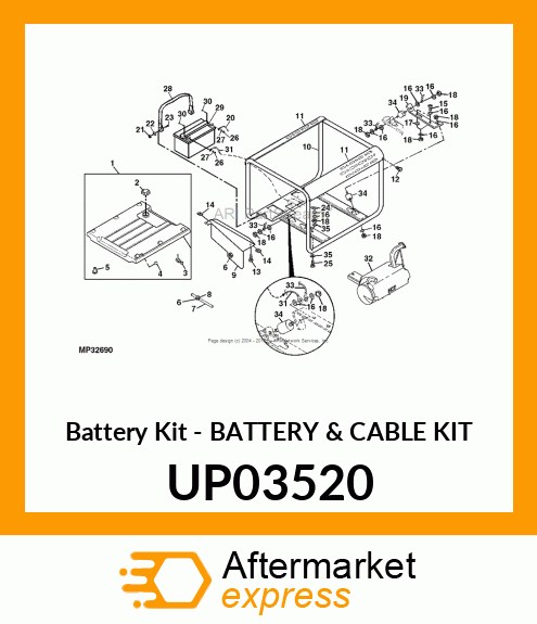 Battery Kit - BATTERY & CABLE KIT UP03520