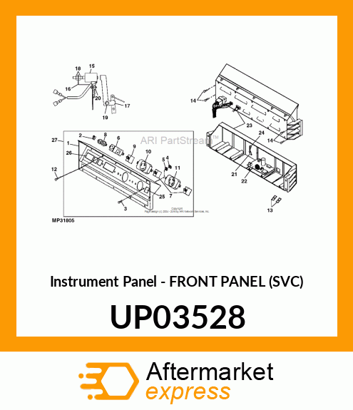 Instrument Panel - FRONT PANEL (SVC) UP03528