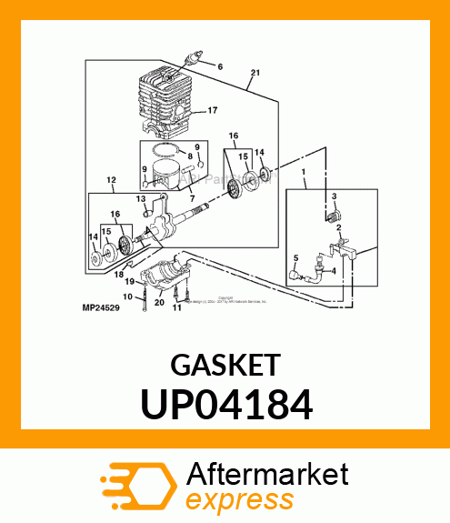 Gasket pack of 5 UP04184