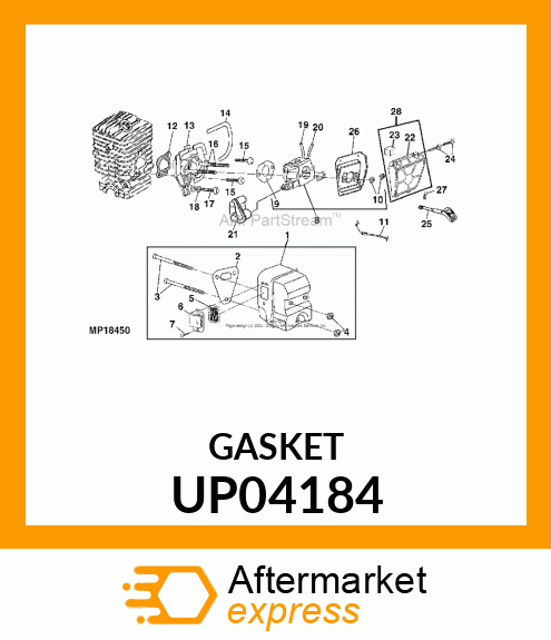 Gasket pack of 5 UP04184
