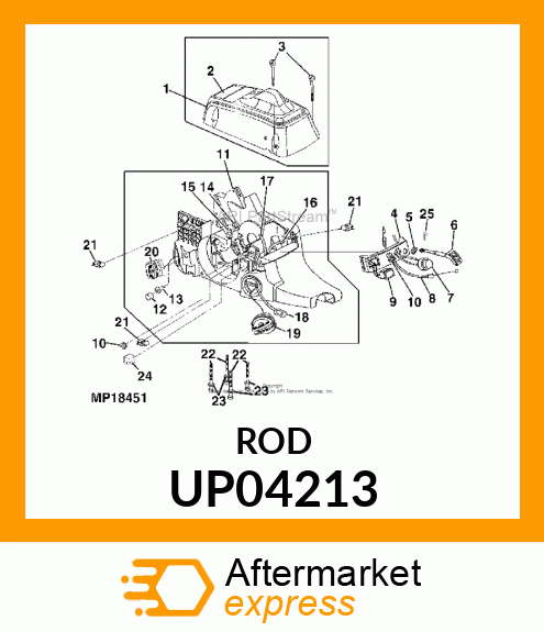 Lever - CHOKE ROD,# UP04213